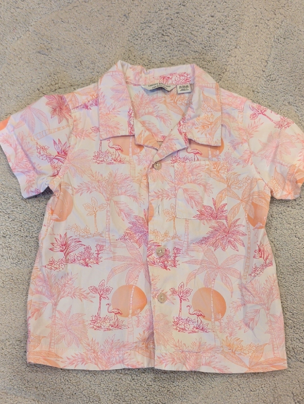 Serena Williams X Janie and Jack Tropical Print Button-Up Shirt